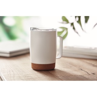 Vaso de doble pared con base de corcho